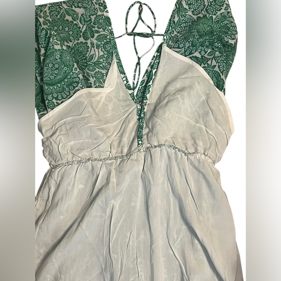 Women's VICI Green & White Floral Mini Dress S - Picture 5 of 7